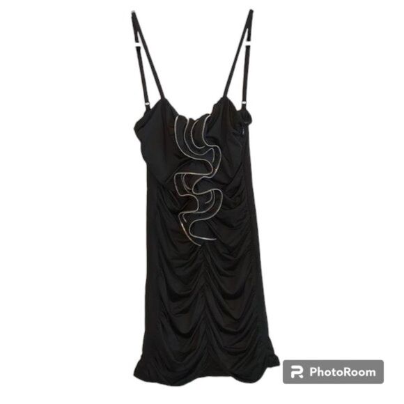 Nikibiki Sexy Slinky Little Black Dress with Zipper Detail Size S - Picture 1 of 5